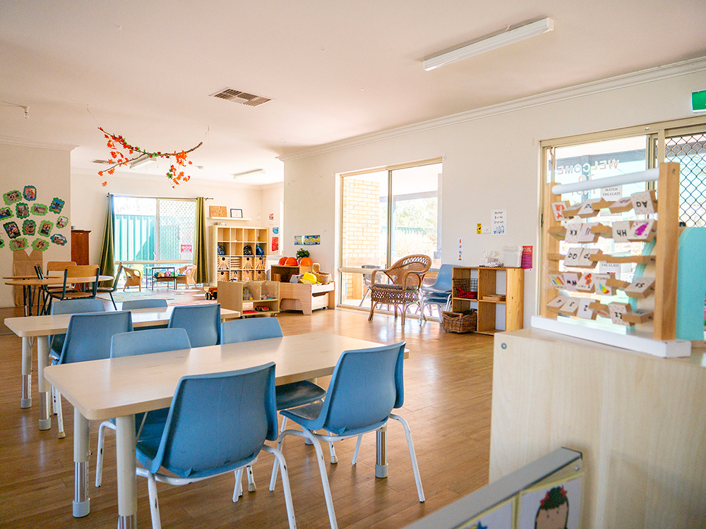 Open-plan learning environment with natural light and activity areas at East Cannington childcare