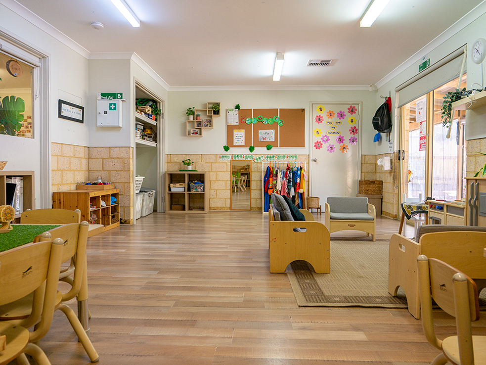 Childrens play room with toys and furniture at Westminster Early Learning Centre