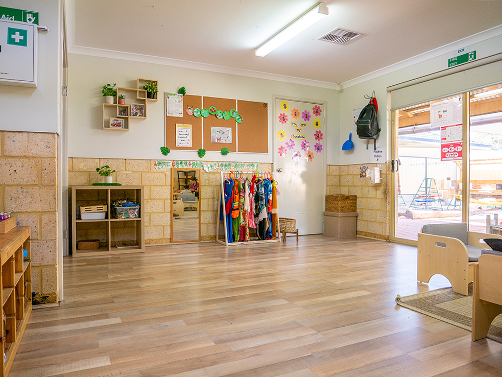 Childrens play room with toys and furniture at Westminster Early Learning Centre