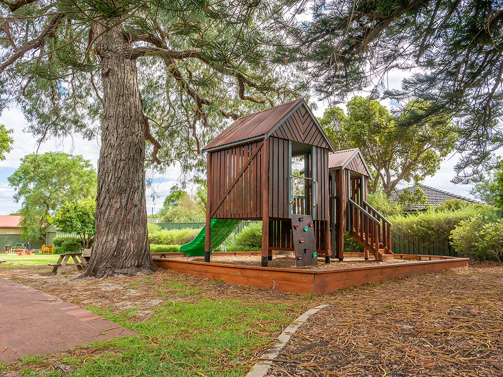 Big outdoor playground at Yappara House Early Learning Centre