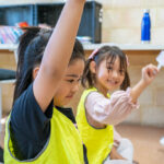Children playing a game at Riverton OSHC School Holiday Program