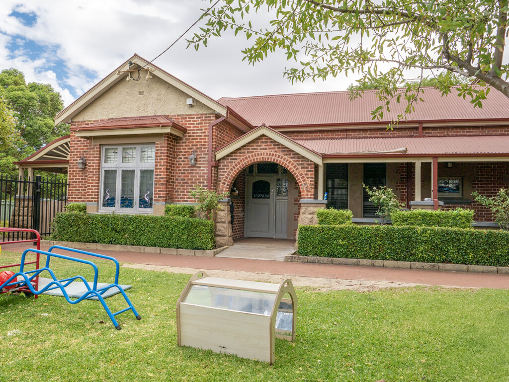 Outside area with play equipment at Yappara House Early Learning Centre