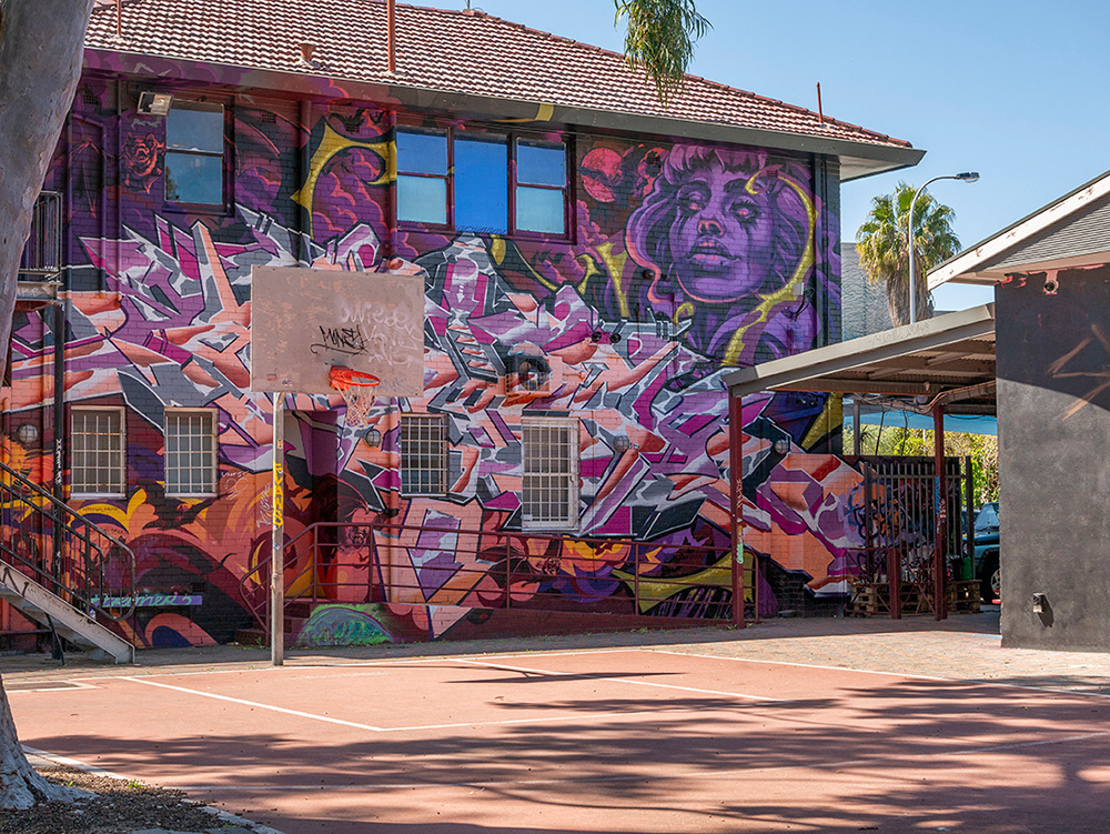 Basketball court at the Y HQ in Leederville