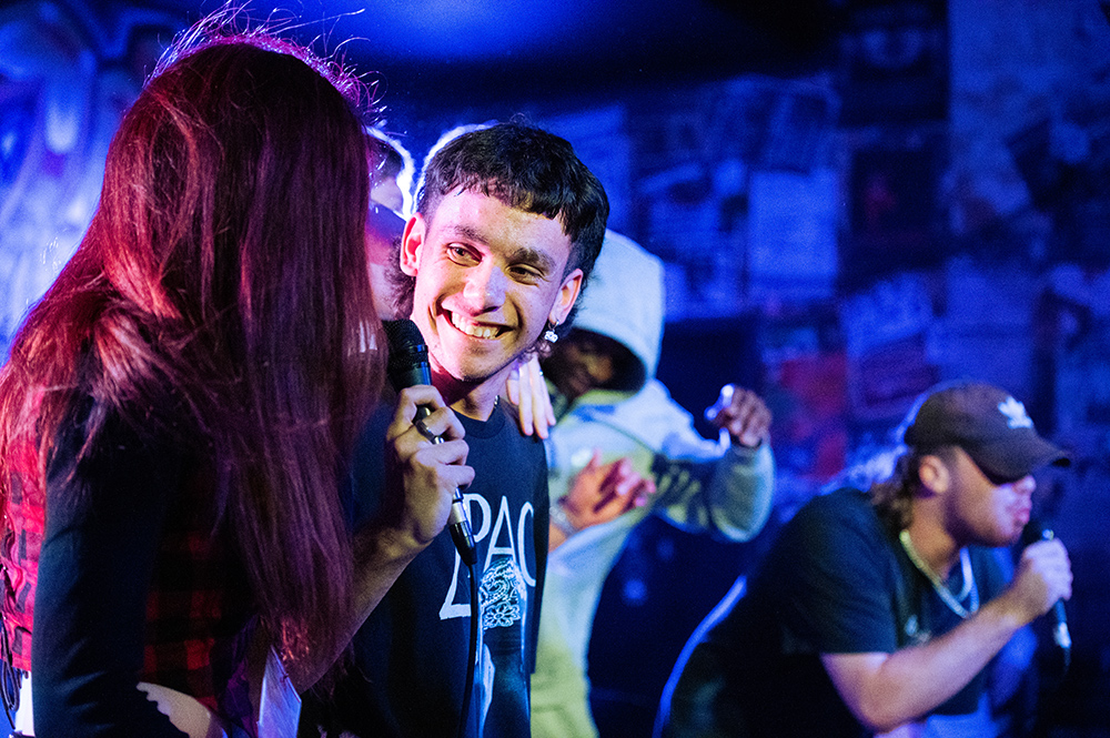 Group of people performing on stage in gigspace at the Y HQ in Leederville