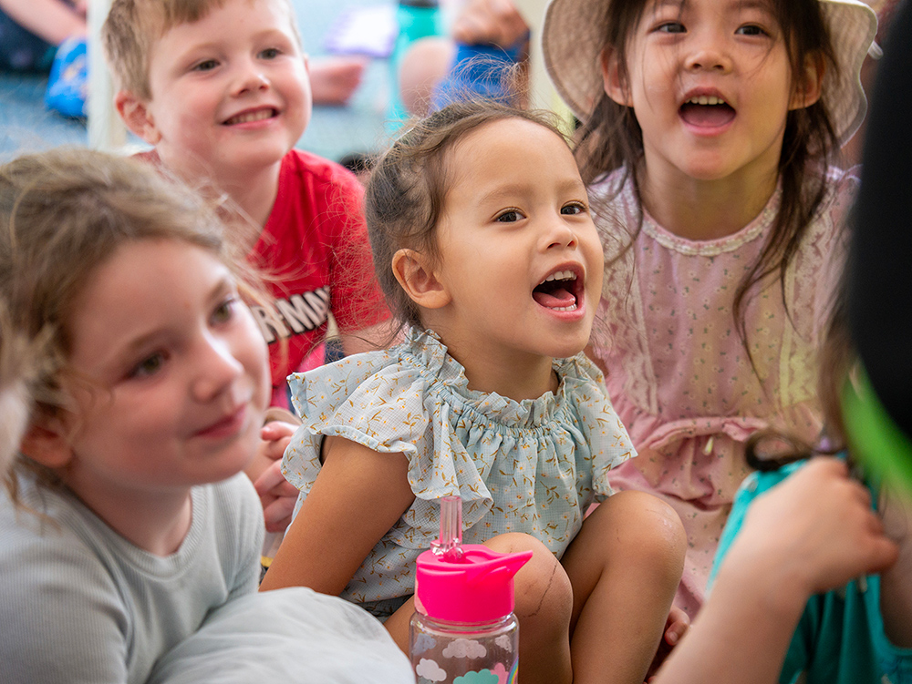 Children engaging with lessons on the mat at Bunbury childcare centre